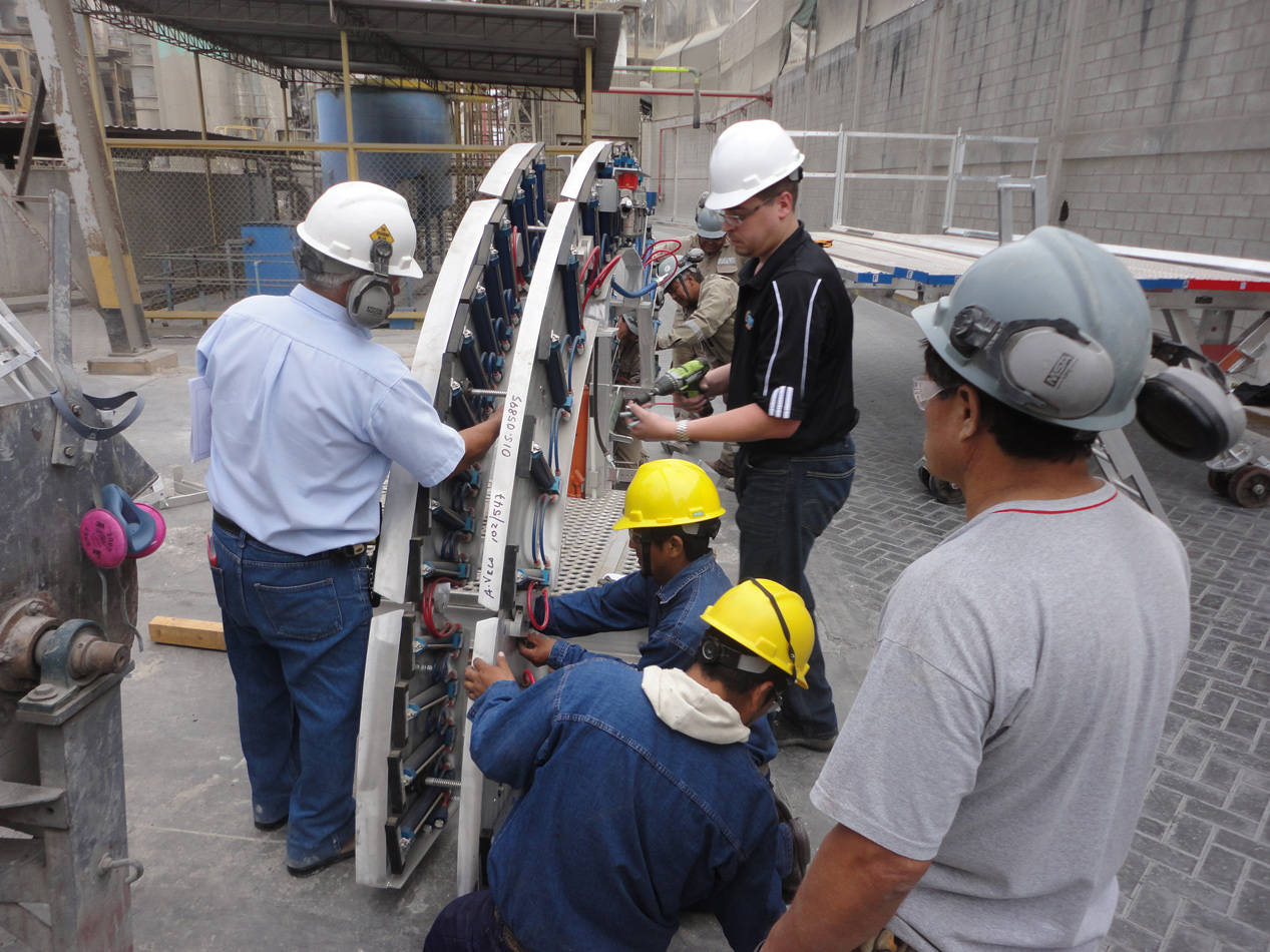 bricking machine on-site inspection