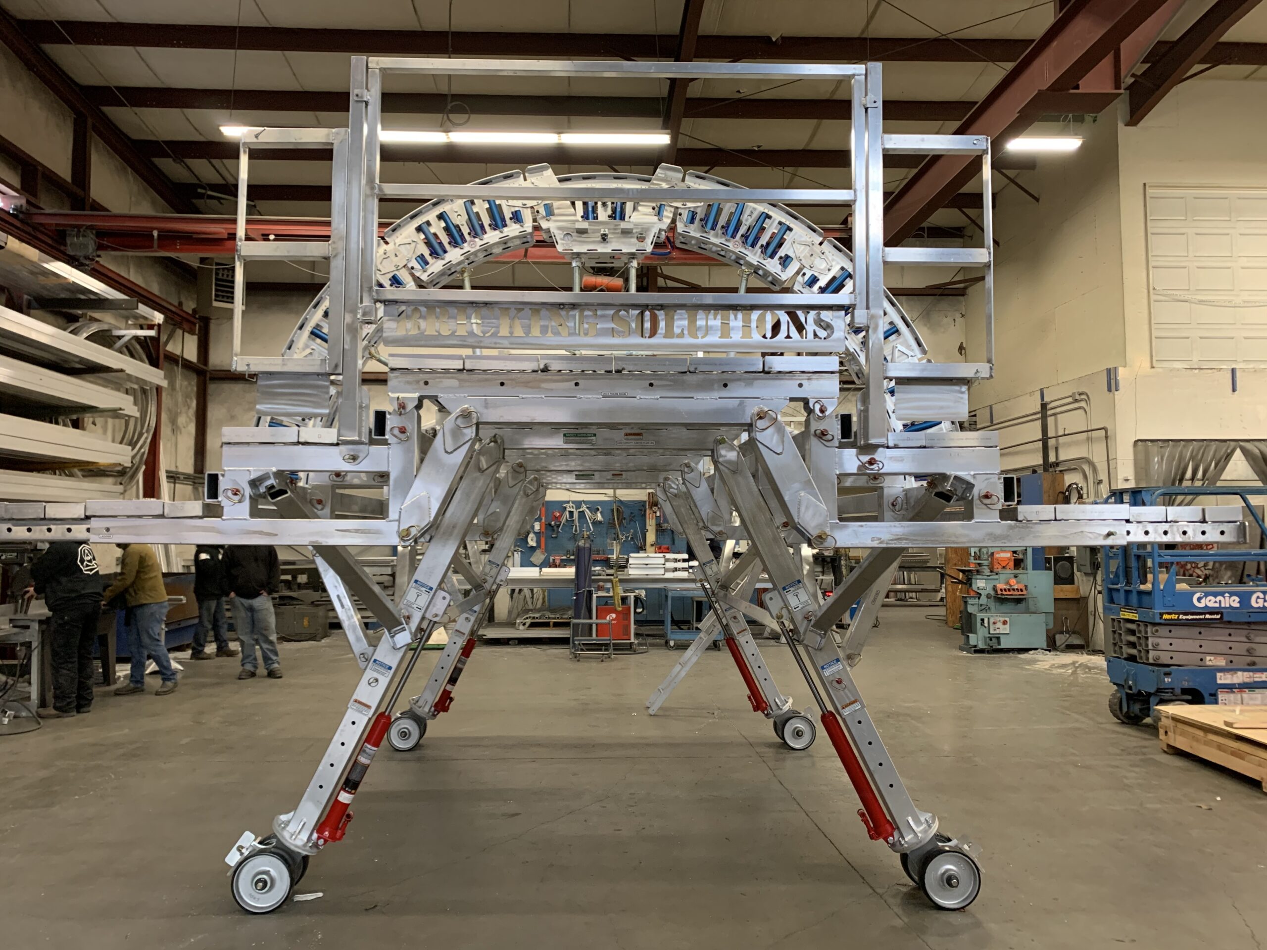 stair stepped bricking machine